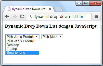 drop down list 1